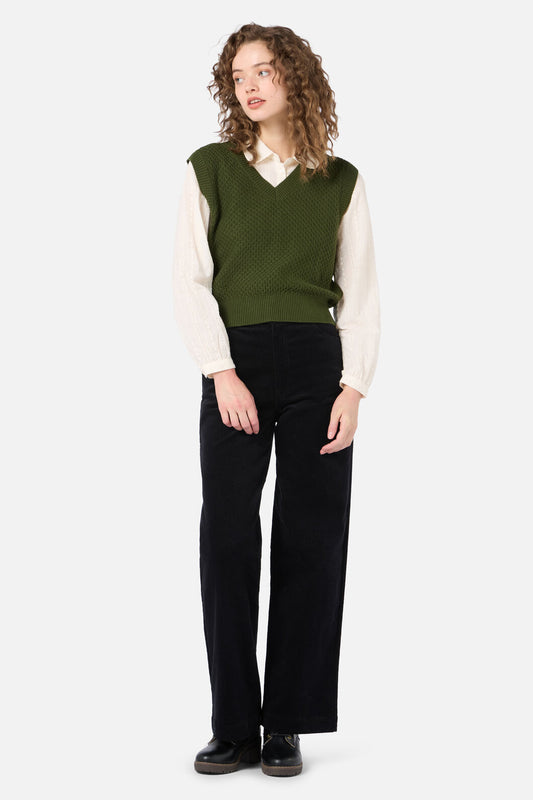 Princess Highway - Addison Textured Knit Vest - olive