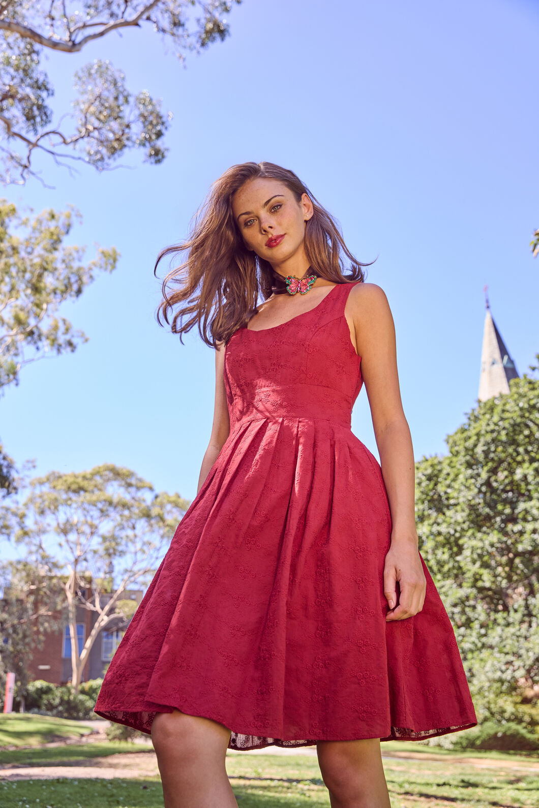 Princess Highway - Helena Bow Back Dress - red