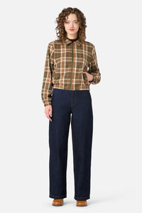 Princess Highway - Vera Check Bomber Jacket - green