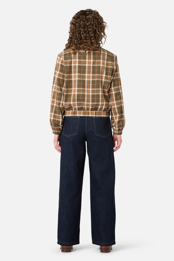 Princess Highway - Vera Check Bomber Jacket - green