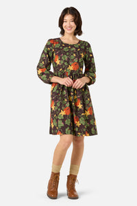 Princess Highway - Pumpkin Long Sleeve Dress - chocolate