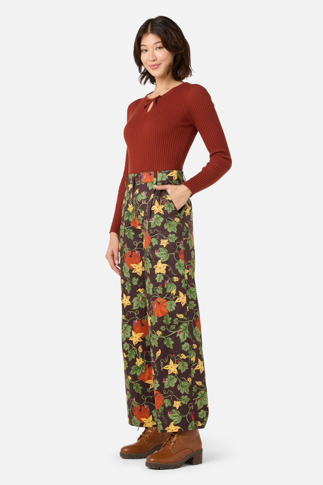 Princess Highway - Pumpkin Relaxed Pant - chocolate