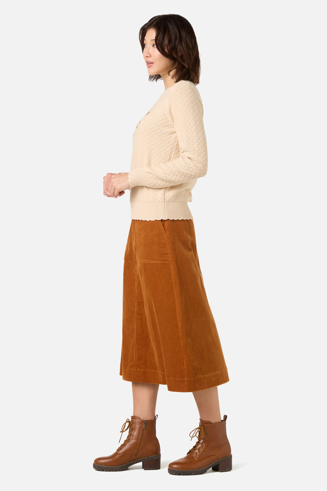 Princess Highway - Pumpkin Embroidered Jumper - cream