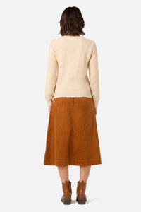 Princess Highway - Pumpkin Embroidered Jumper - cream