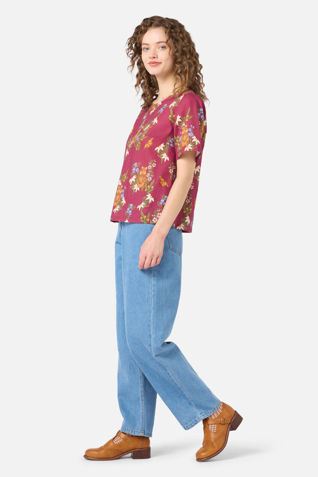 Princess Highway - Quokka & Flora Top - rose