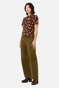 Princess Highway - Winona Flower Blouse - chocolate