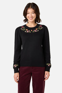 Princess Highway - Winona Flower Emb Jumper - black
