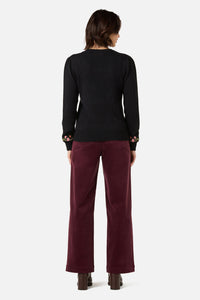 Princess Highway - Winona Flower Emb Jumper - black
