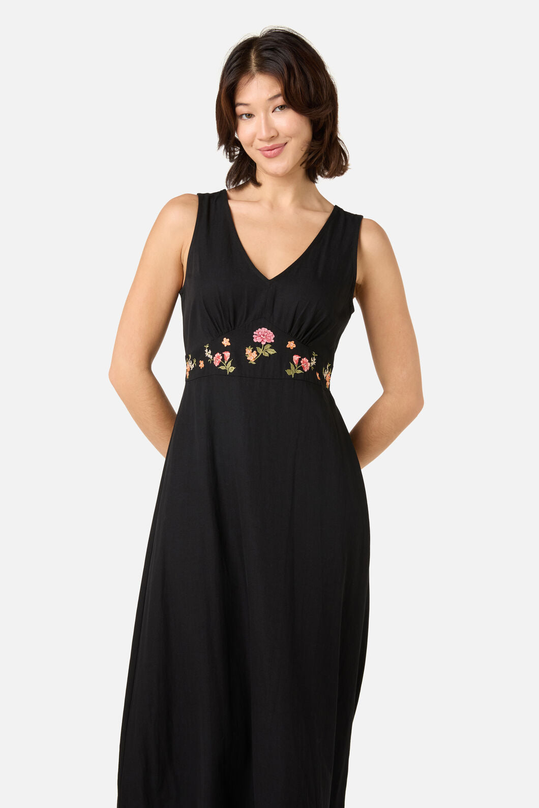 Princess Highway - Winona Flower Emb Midi Dress - black