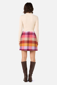 Princess Highway - Molly Check Skirt - pink-gold