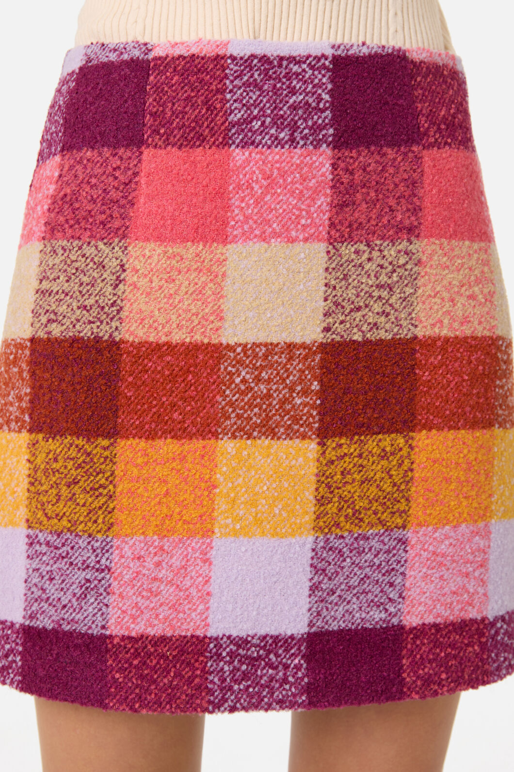 Princess Highway - Molly Check Skirt - pink-gold