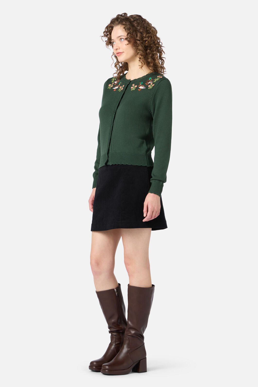 Princess Highway - Sweet Ducks Emb Cardigan - green