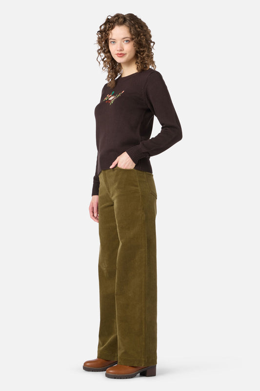 Princess Highway - Sweet Ducks Emb Jumper - chocolate