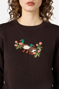 Princess Highway - Sweet Ducks Emb Jumper - chocolate