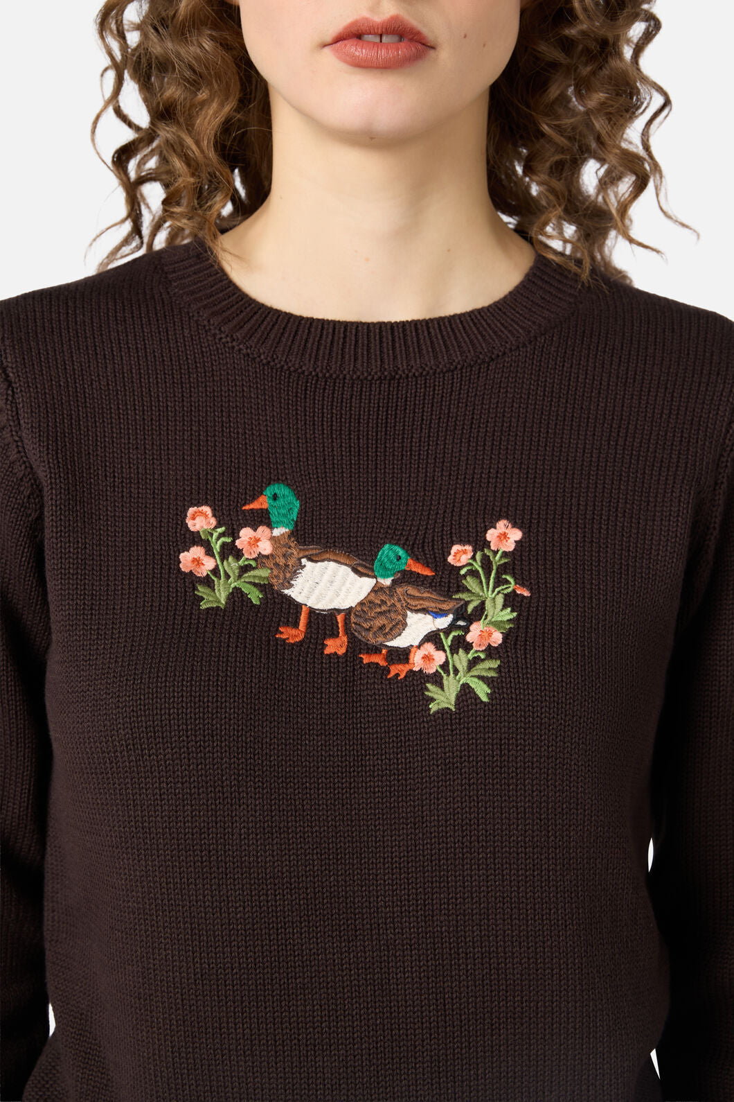 Princess Highway - Sweet Ducks Emb Jumper - chocolate