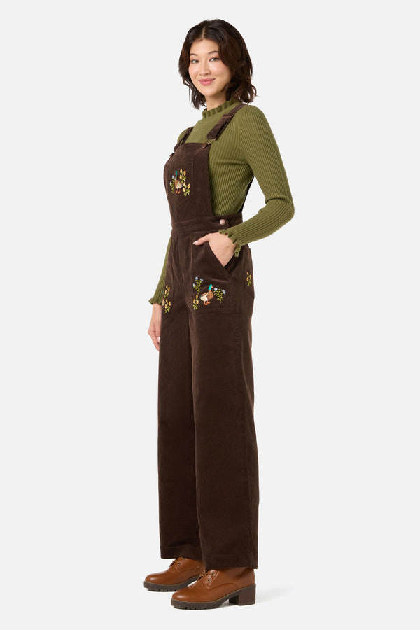 Princess Highway - Sweet Ducks Emb Cord Overall - chocolate