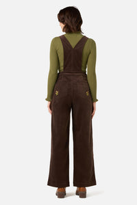 Princess Highway - Sweet Ducks Emb Cord Overall - chocolate