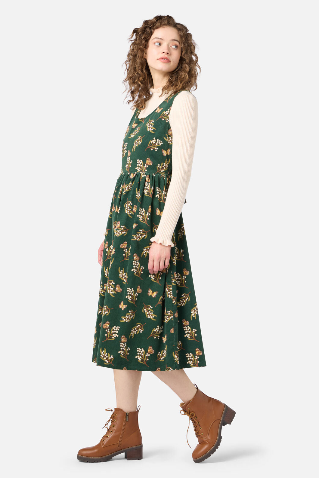 Princess Highway - Wattle & Butterfly Midi Dress - green