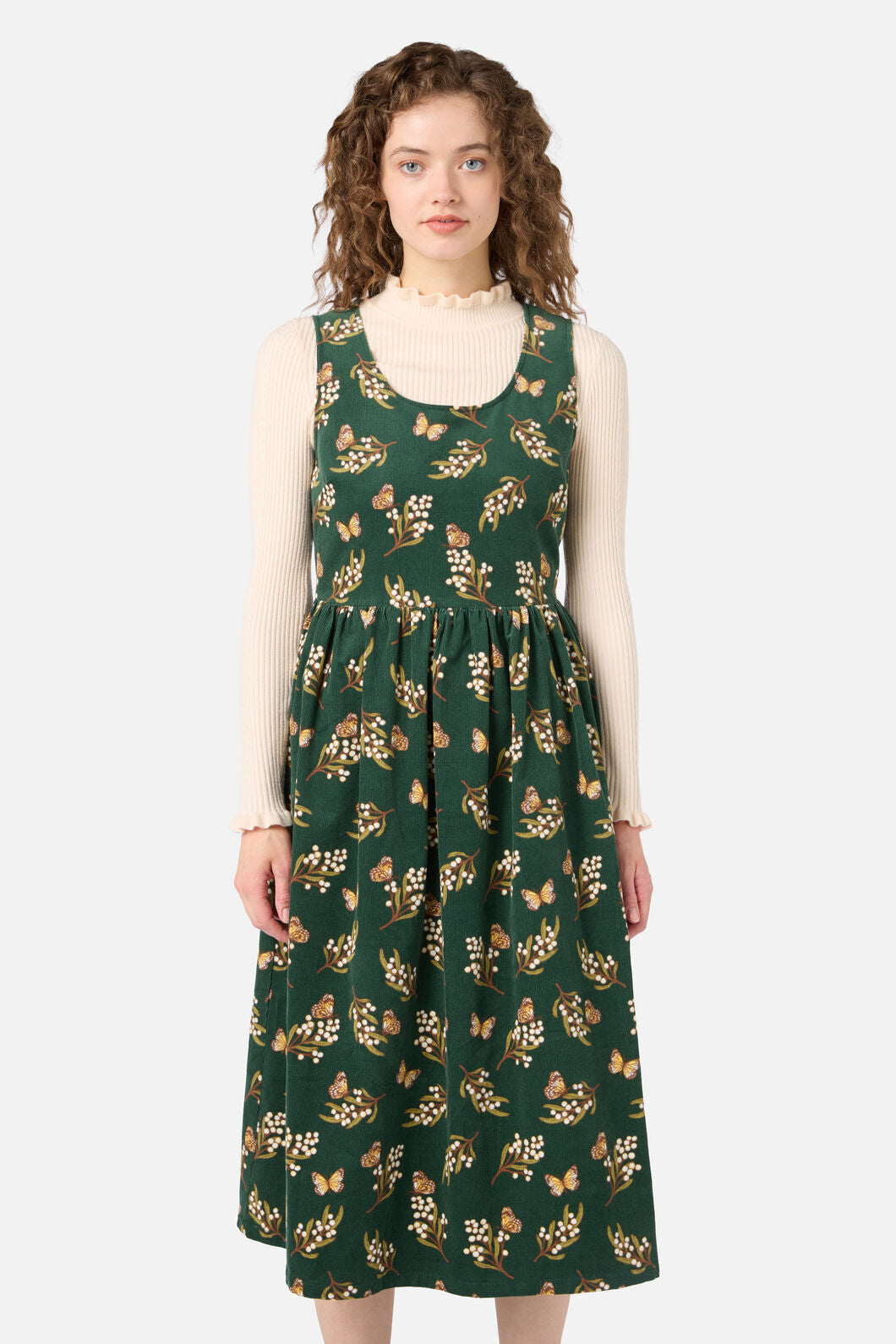 Princess Highway - Wattle & Butterfly Midi Dress - green