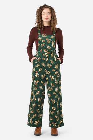 Princess Highway - Wattle & Butterfly Overall - green