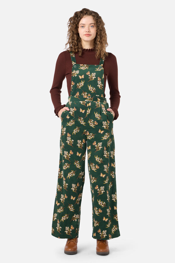 Princess Highway - Wattle & Butterfly Overall - green