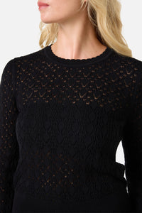 Princess Highway - Annabelle Fancy Knit Top - black