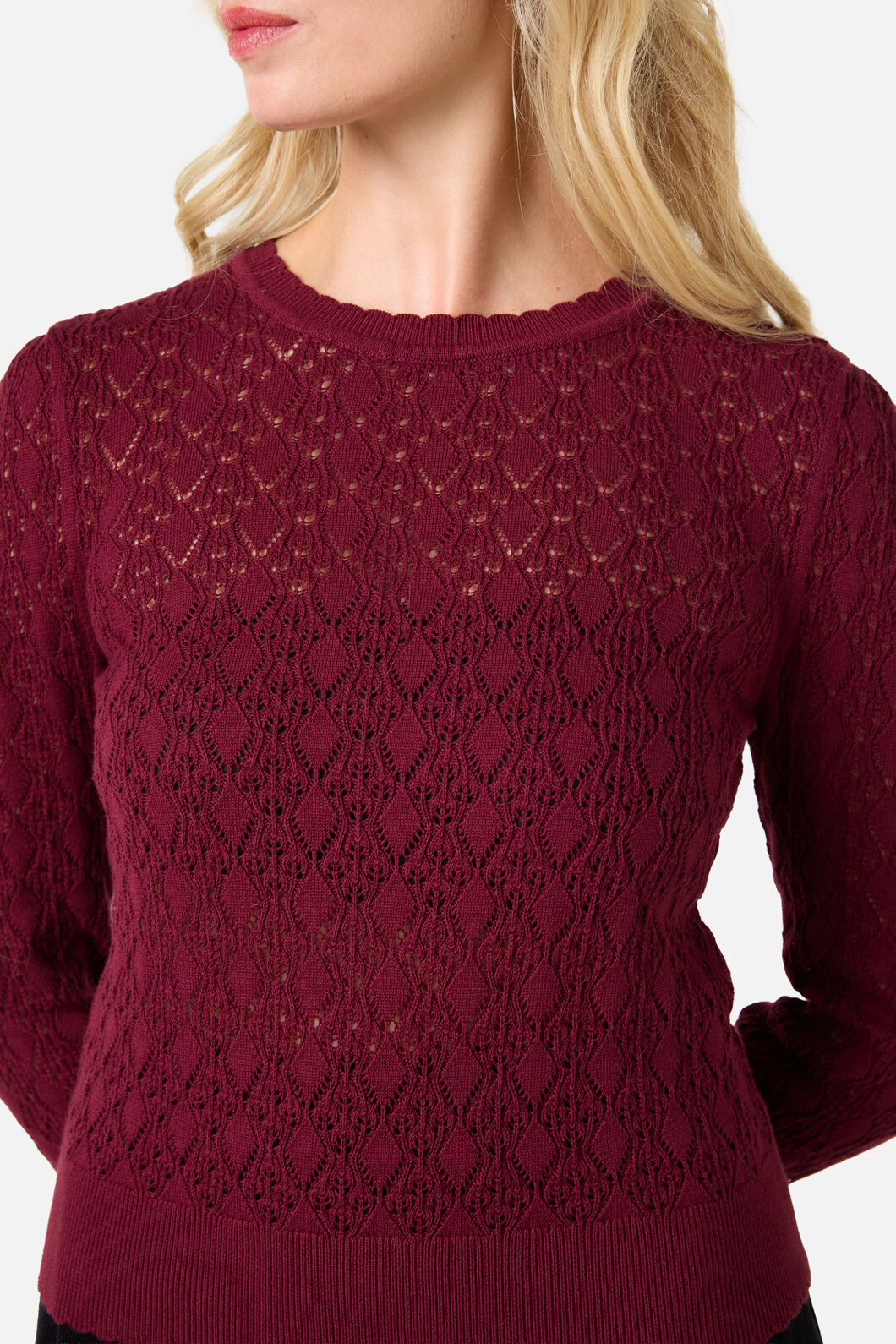Princess Highway - Annabelle Fancy Knit Top - burgundy