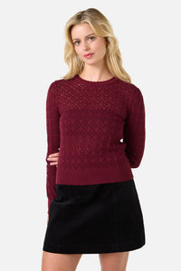 Princess Highway - Annabelle Fancy Knit Top - burgundy