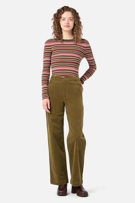 Princess Highway - Lucy Stripe Knit Top - green