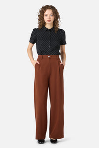 Princess Highway - Chelsea Tailored Wide Leg Pant - chocolate