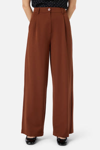 Princess Highway - Chelsea Tailored Wide Leg Pant - chocolate