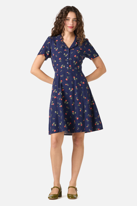 Princess Highway - Evie Rose Tea Dress - navy