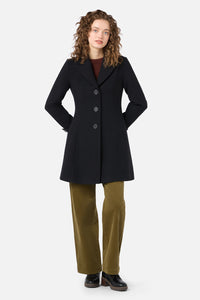 Princess Highway - Mabel A-Line Wool Blend Coat - black