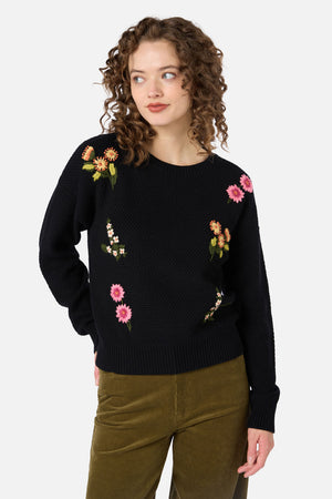 Princess Highway - Native Embroidered Jumper - black