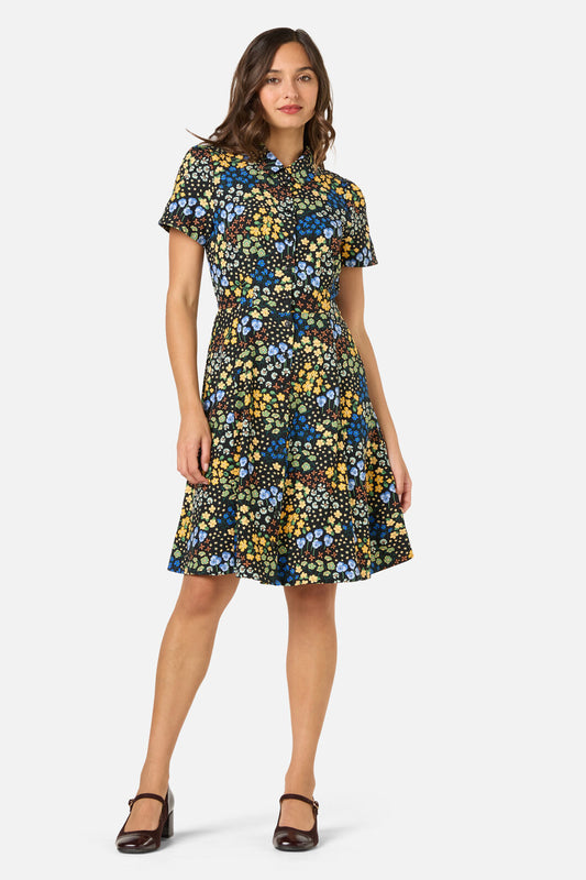 Princess Highway - Iris Ditsy Tea Dress - blue