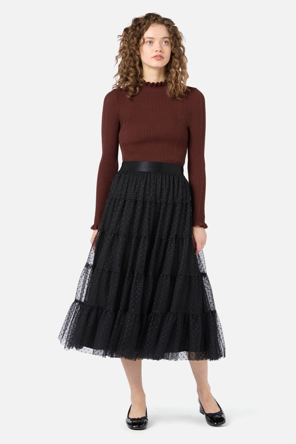 Princess Highway - Francesca Tulle Midi Skirt - black