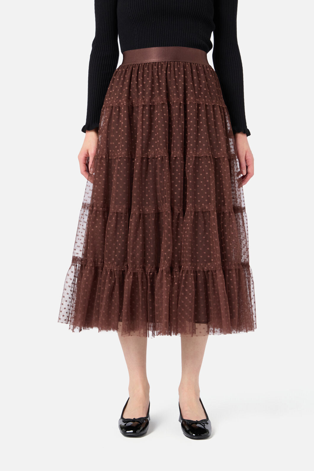 Princess Highway - Francesca Tulle Midi Skirt - chocolate