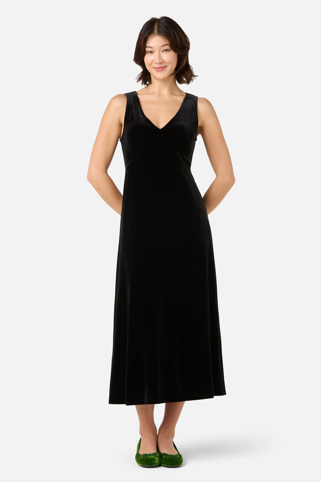 Princess Highway - Roxy Velvet Midi Dress - black