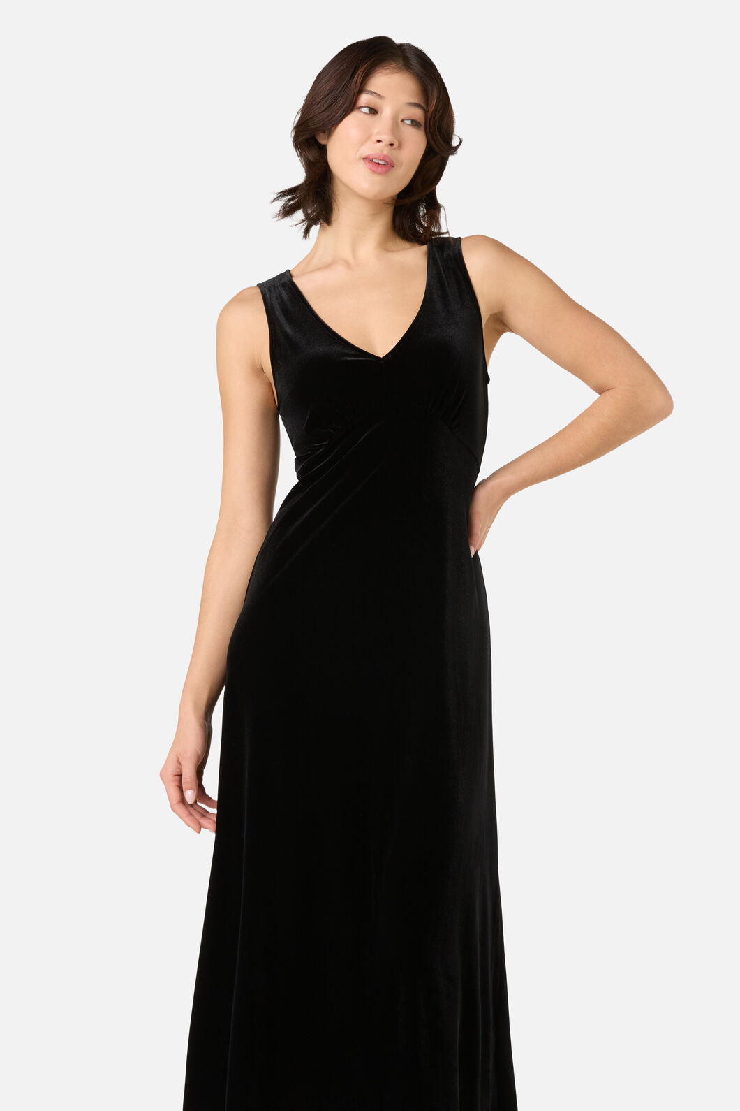 Princess Highway - Roxy Velvet Midi Dress - black