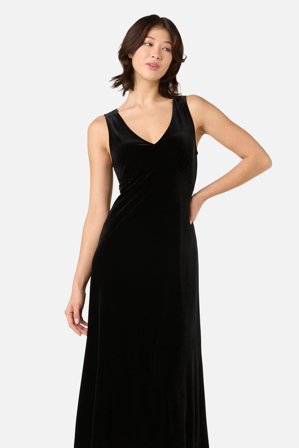 Princess Highway - Roxy Velvet Midi Dress - black