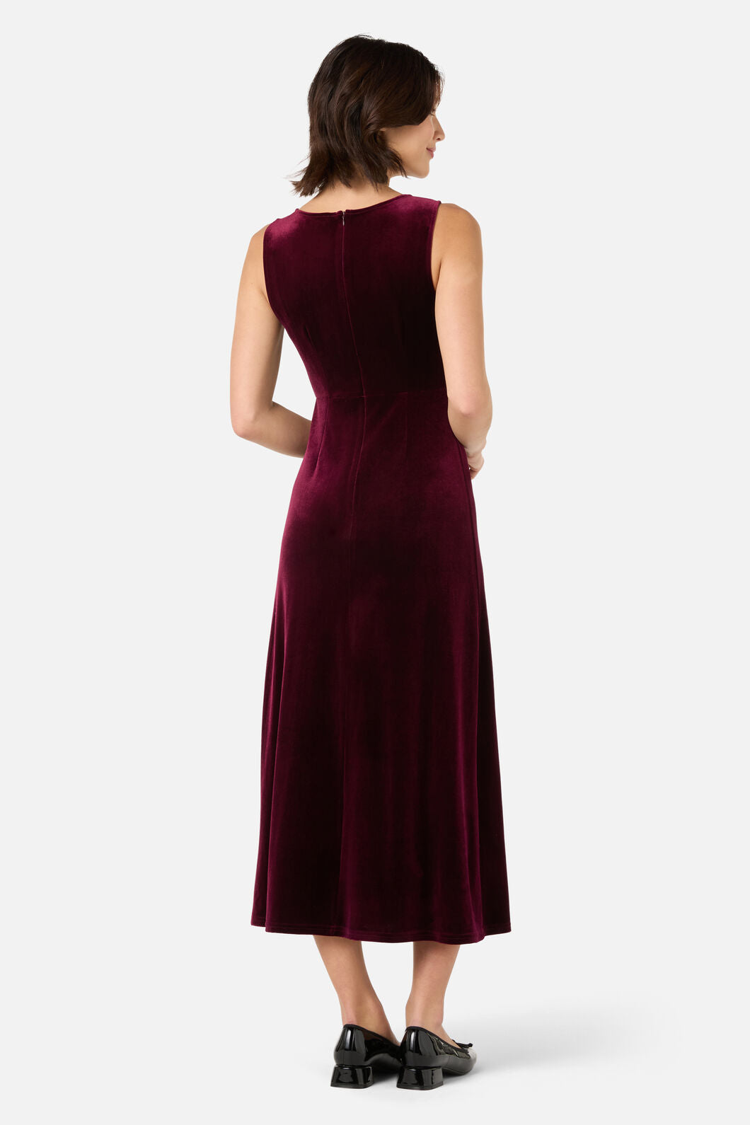 Princess Highway - Roxy Velvet Midi Dress - plum