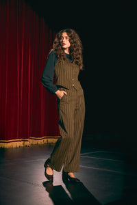Princess Highway - Celeste Pinstripe Pant - bronze-brown