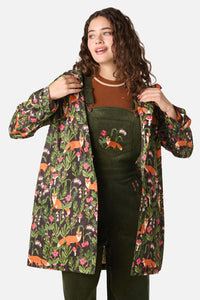 Princess Highway - Fancy Foxes Raincoat - chocolate