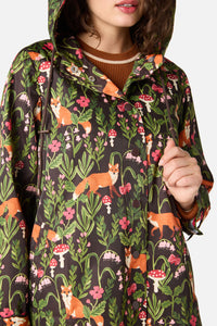 Princess Highway - Fancy Foxes Raincoat - chocolate