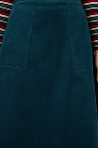 Princess Highway - Jamie Cord Midi Skirt - teal