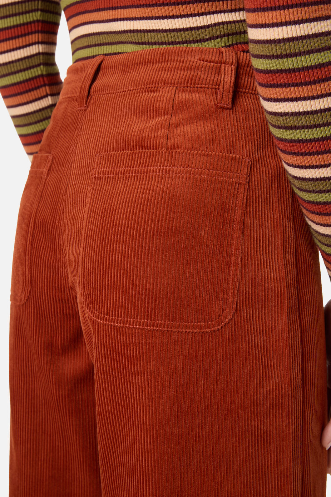 Princess Highway - Jamie Cord Wide Leg Jean - rust