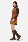 Princess Highway - Azura Velvet Pinafore Dress - rust