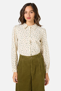 Princess Highway - Lani Ditsy Long Sleeve Blouse - blue