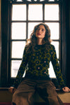 Princess Highway - Donna Flower Knit Jumper - olive