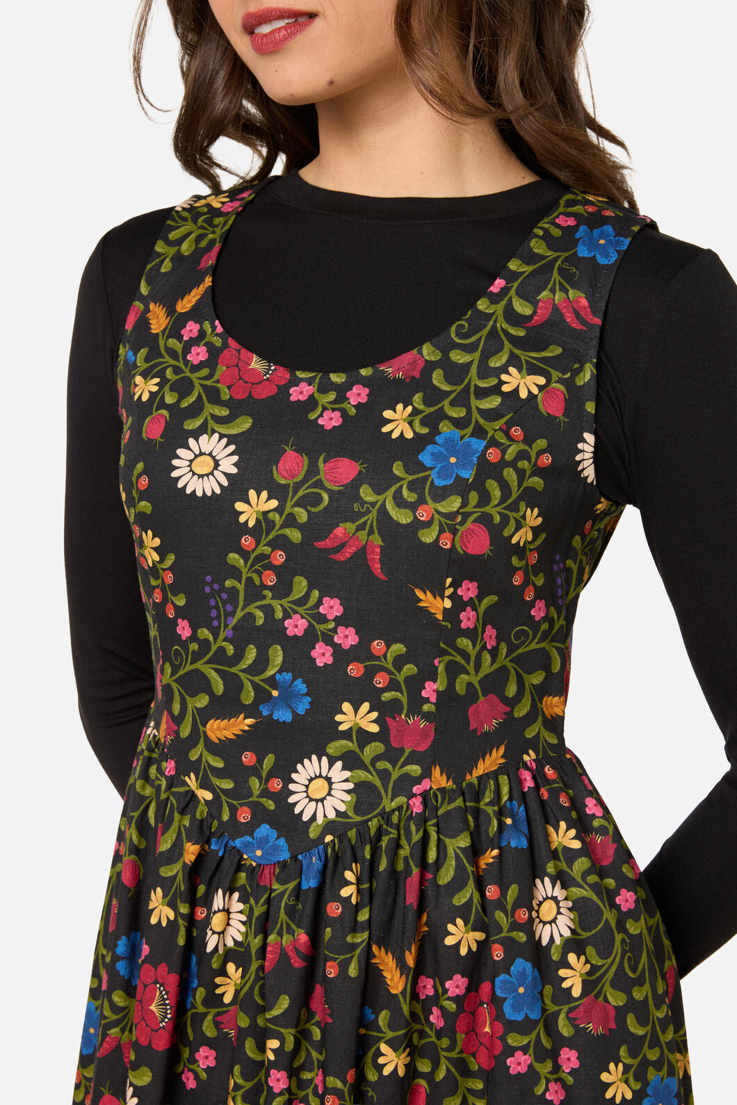 princess highway black dress Cottage Garden Midi Wrap Dress Princess Highway